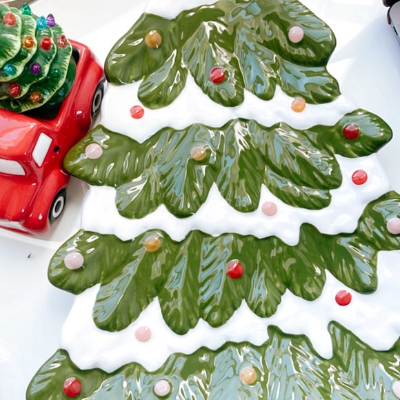 2023 Threshold Christmas Tree Ceramic Dish Tray - Picture 2 of 4